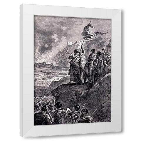 Joshuas Spear White Modern Wood Framed Art Print by Lix, Frederic Theodore