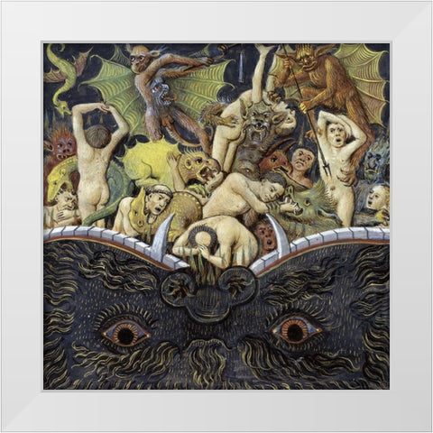 Inferno White Modern Wood Framed Art Print by Ludolf of Saxony,