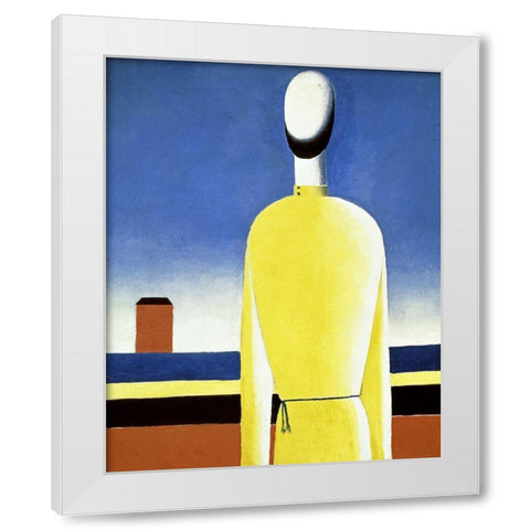 Complicated Anticipation White Modern Wood Framed Art Print by Malevich, Kazimir