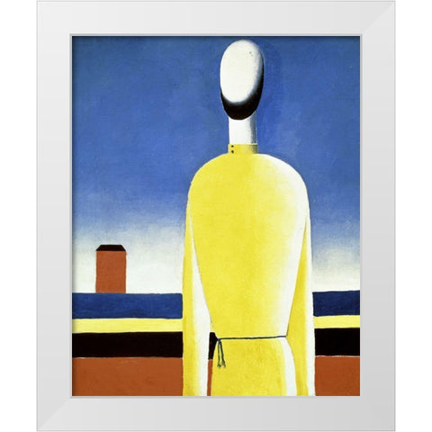 Complicated Anticipation White Modern Wood Framed Art Print by Malevich, Kazimir