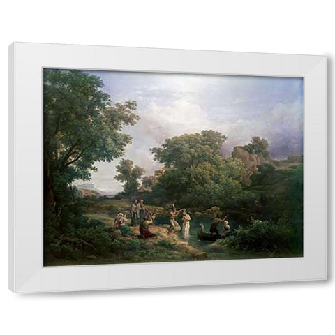 Baptism of Museumist White Modern Wood Framed Art Print by Marko, Carlos