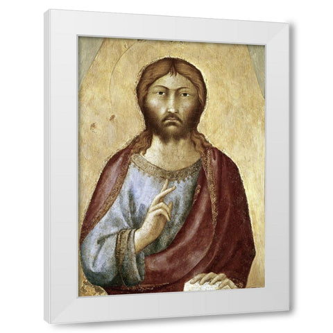 The Redeemer Conferring a Blessing White Modern Wood Framed Art Print by Martini, Simone
