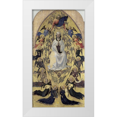 Madonna of The Snow White Modern Wood Framed Art Print by Masolino da Panicale,