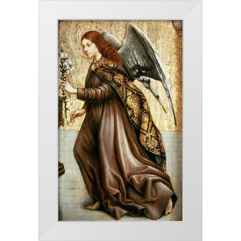 Guardian Angel White Modern Wood Framed Art Print by Master of Avignon,