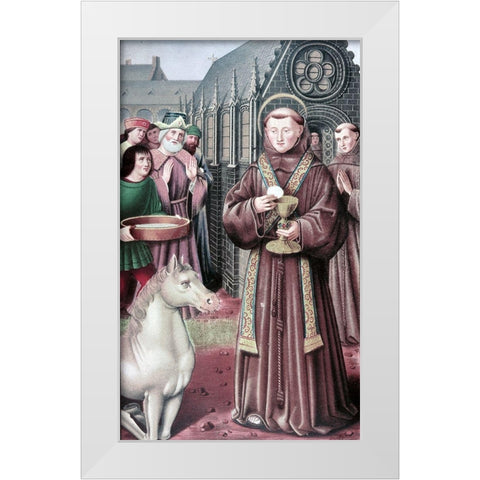Apostles White Modern Wood Framed Art Print by Master of Queen Anne,