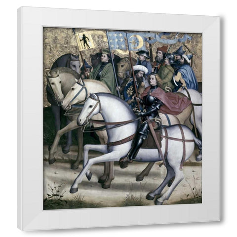 Three Kings White Modern Wood Framed Art Print by Master of the Sterzing Altarpiece