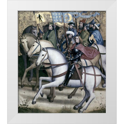 Three Kings White Modern Wood Framed Art Print by Master of the Sterzing Altarpiece