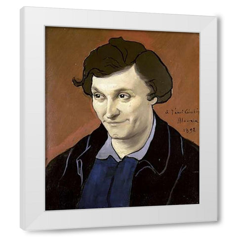 Portrait of Carabin White Modern Wood Framed Art Print by Maurin, Charles