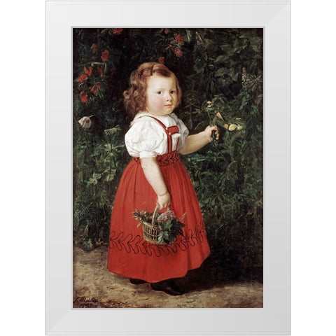 Emma, Daughter of The Artist White Modern Wood Framed Art Print by Meister, Simon