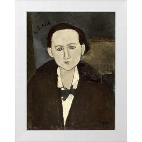 Elena Pawlowski White Modern Wood Framed Art Print by Modigliani, Amedeo