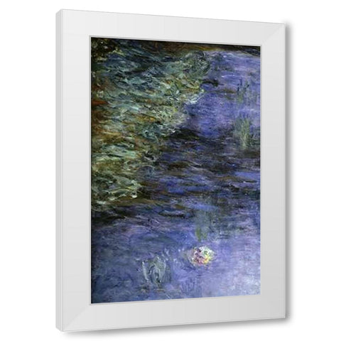 Water Lilies (Detail) White Modern Wood Framed Art Print by Monet, Claude