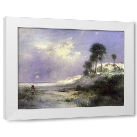 Florida White Modern Wood Framed Art Print by Moran, Thomas