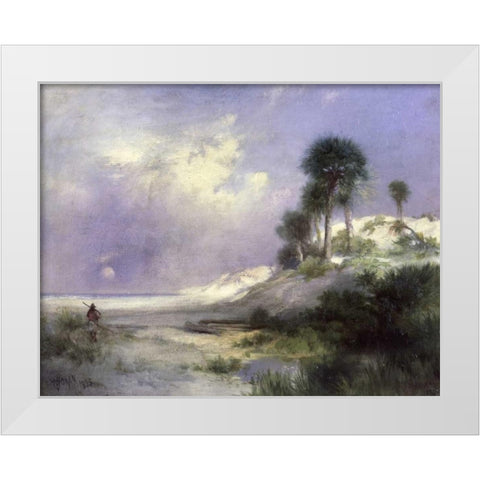 Florida White Modern Wood Framed Art Print by Moran, Thomas