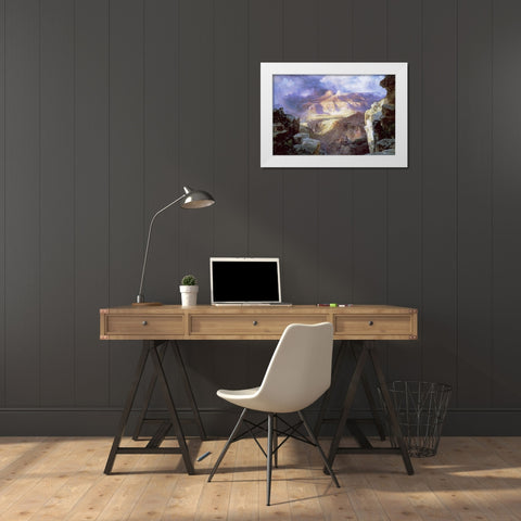 Miracle of Nature White Modern Wood Framed Art Print by Moran, Thomas