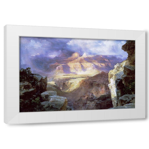 Miracle of Nature White Modern Wood Framed Art Print by Moran, Thomas