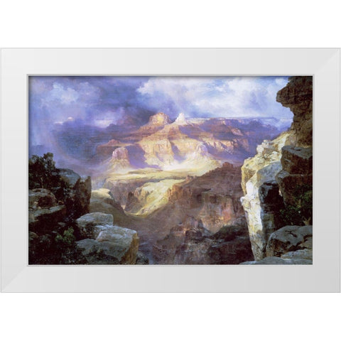 Miracle of Nature White Modern Wood Framed Art Print by Moran, Thomas