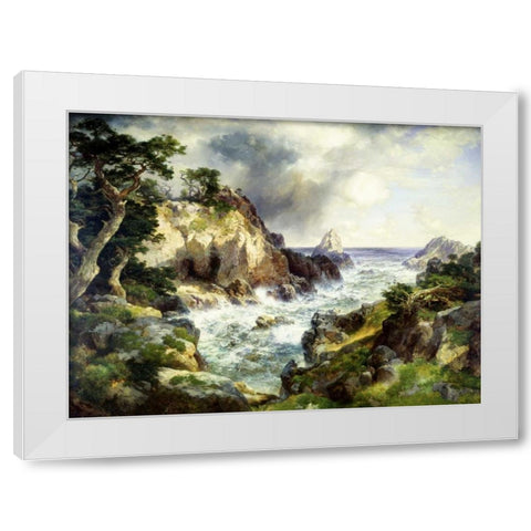 Point Lobos, Monterey, California White Modern Wood Framed Art Print by Moran, Thomas