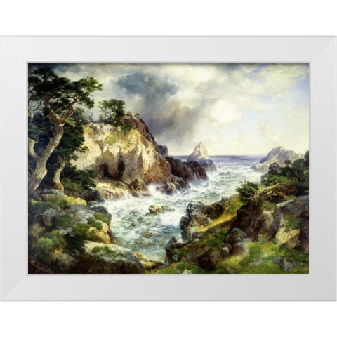 Point Lobos, Monterey, California White Modern Wood Framed Art Print by Moran, Thomas