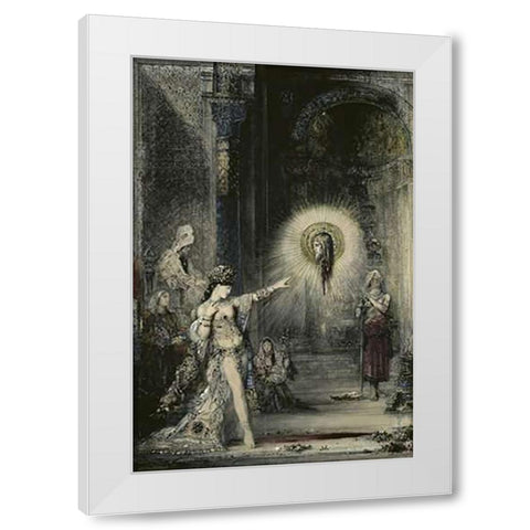 The Apparition White Modern Wood Framed Art Print by Moreau, Gustave