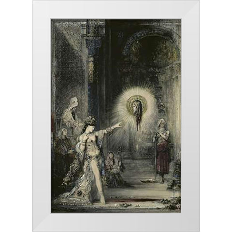 The Apparition White Modern Wood Framed Art Print by Moreau, Gustave