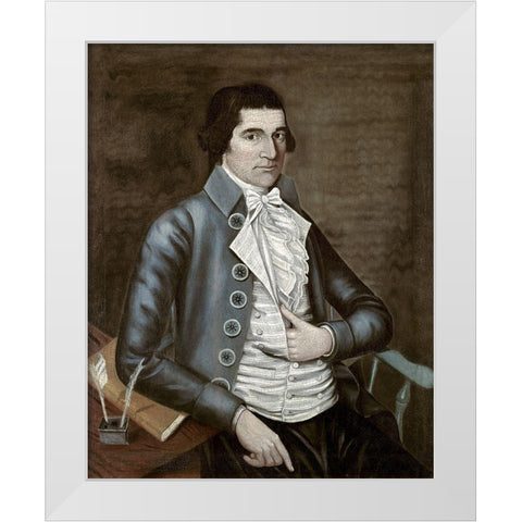 Job Perit White Modern Wood Framed Art Print by Moulthrop, Reuben