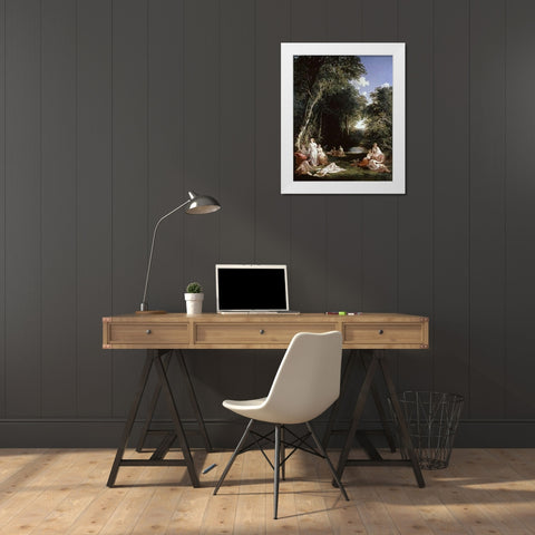 The Golden Age White Modern Wood Framed Art Print by Niemann, Edmund and