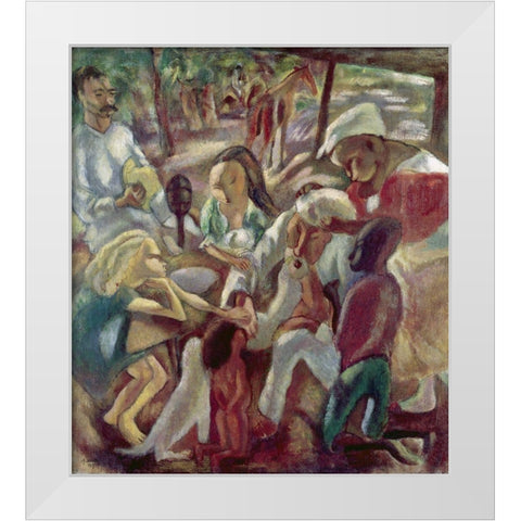 Good Samaritan White Modern Wood Framed Art Print by Pascin, Jules