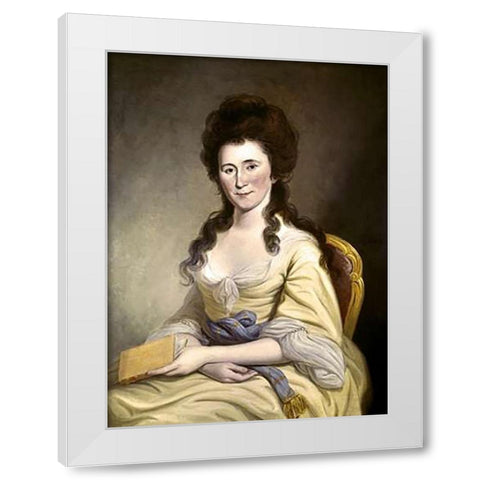 Mrs Fredrick Greene White Modern Wood Framed Art Print by Peale, Charles Willson