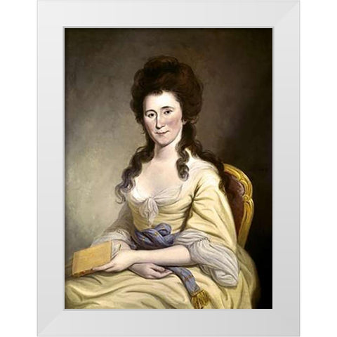 Mrs Fredrick Greene White Modern Wood Framed Art Print by Peale, Charles Willson