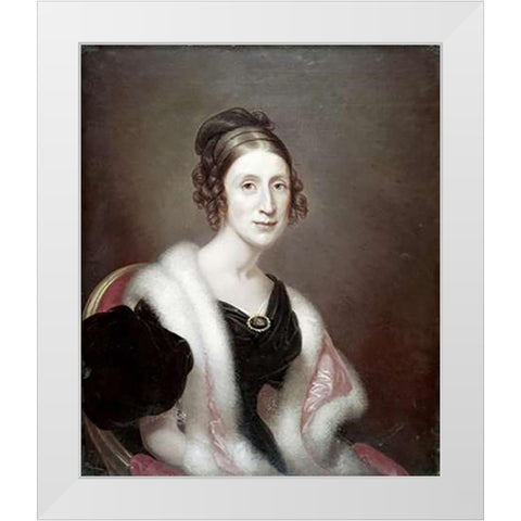 Mary Brewer White Modern Wood Framed Art Print by Peale, James