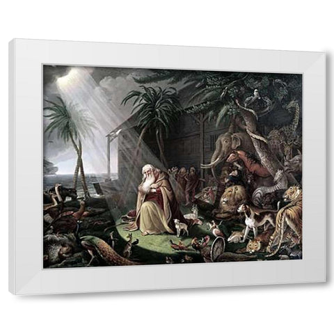 Noahs Ark White Modern Wood Framed Art Print by Peale, James
