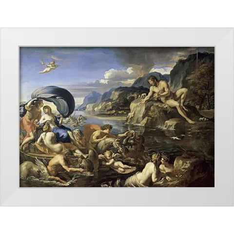 Acis and Galatea White Modern Wood Framed Art Print by Perrier, Francois
