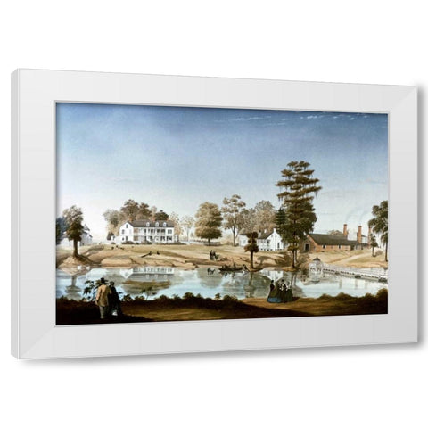 Oliver Plantation White Modern Wood Framed Art Print by Persac, Marie Adrien