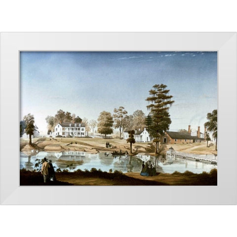 Oliver Plantation White Modern Wood Framed Art Print by Persac, Marie Adrien