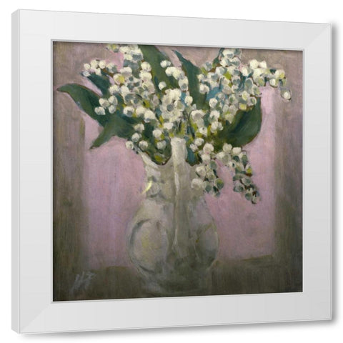 Lilies of The Valley White Modern Wood Framed Art Print by Pittman, Hobson