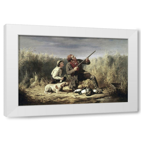 On The Wing White Modern Wood Framed Art Print by Ranney, William Tylee