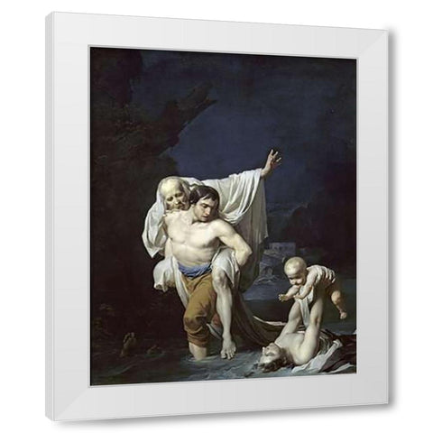 The Flood White Modern Wood Framed Art Print by Regnault, Alexandre Georges H.