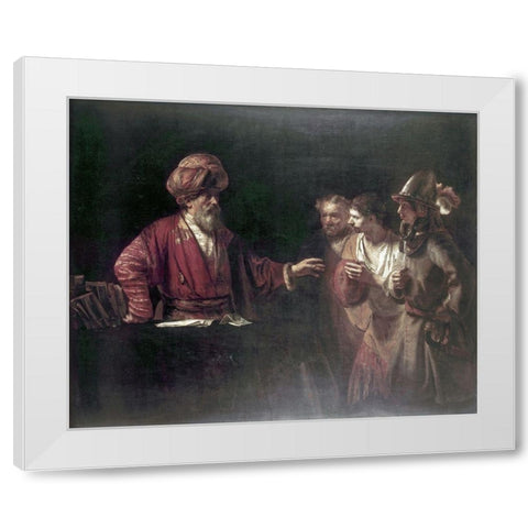 Centurion Cornelius White Modern Wood Framed Art Print by Rembrandt Van Rijn,