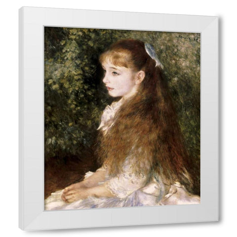 Irene Cahen DAnvers White Modern Wood Framed Art Print by Renoir, Pierre-Auguste