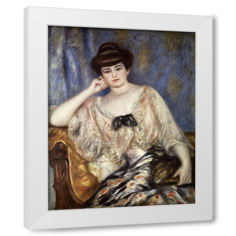 Misia Natanson White Modern Wood Framed Art Print by Renoir, Pierre-Auguste