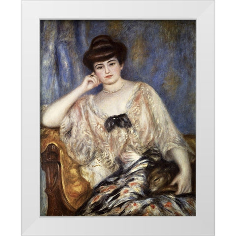 Misia Natanson White Modern Wood Framed Art Print by Renoir, Pierre-Auguste