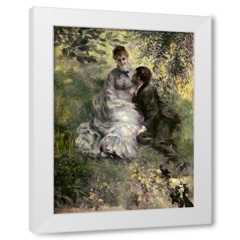 The Lovers White Modern Wood Framed Art Print by Renoir, Pierre-Auguste