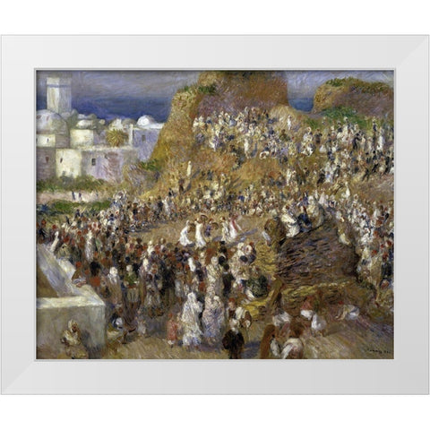 The Mosque (Arab Holiday) White Modern Wood Framed Art Print by Renoir, Pierre-Auguste
