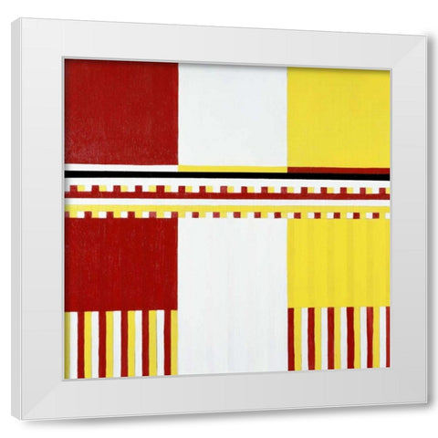 Untitled White Modern Wood Framed Art Print by Rice, Arnold