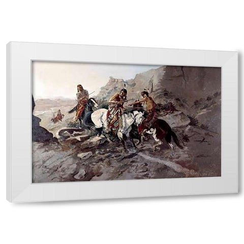 Scout White Modern Wood Framed Art Print by Russell, Charles