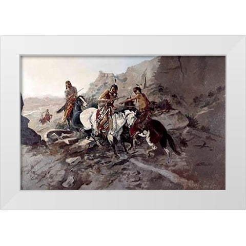 Scout White Modern Wood Framed Art Print by Russell, Charles