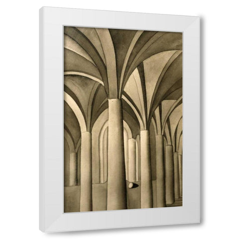 Columns and Eggs #1 of 5 White Modern Wood Framed Art Print by Sage, Kay