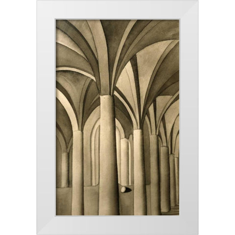 Columns and Eggs #1 of 5 White Modern Wood Framed Art Print by Sage, Kay