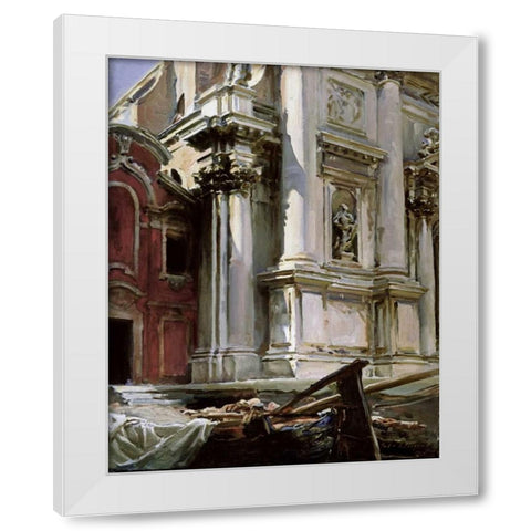 Church of San Stae, Venice White Modern Wood Framed Art Print by Sargent, John Singer
