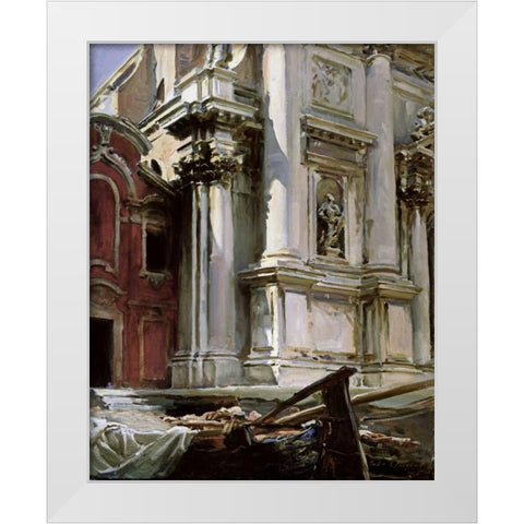 Church of San Stae, Venice White Modern Wood Framed Art Print by Sargent, John Singer